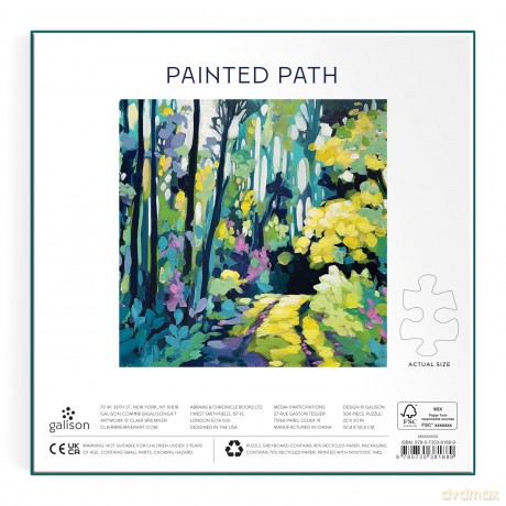 Galison Painted Path - 500 Piece Puzzle Featuring Greenery Spread Over A Forest Path - Galison [PUZZLE]