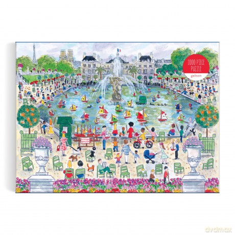 Galison Springtime In Paris - 1000 Piece Michael Storrings Puzzle Featuring The Ornamental Grand Bassin Pond In The Spring - Galison [PUZZLE]