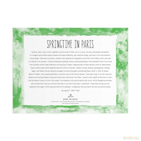 Galison Springtime In Paris - 1000 Piece Michael Storrings Puzzle Featuring The Ornamental Grand Bassin Pond In The Spring - Galison [PUZZLE]