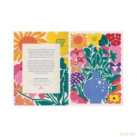 Galison Zodiac Flowers - 1000 Piece Puzzle Featuring Artistic Flowers Paired With Zodiac Signs - Galison [PUZZLE]