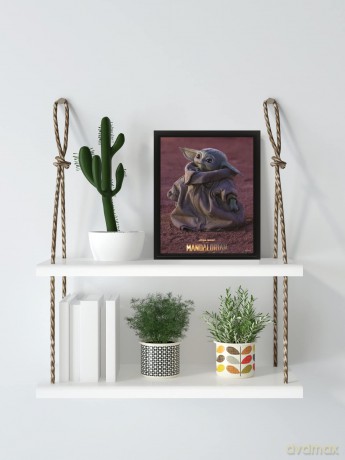 Gamesland The Mandalorian Grogu 3D Lenticular Frame - Real Motion and Depth Effect - Premium Officially Licensed Decoration - 10 x 8 [KSIĄŻKA]