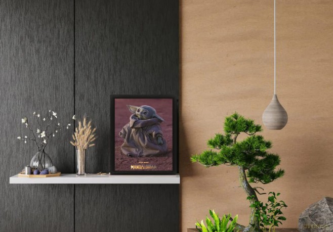 Gamesland The Mandalorian Grogu 3D Lenticular Frame - Real Motion and Depth Effect - Premium Officially Licensed Decoration - 10 x 8 [KSIĄŻKA]