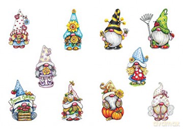 Garden Gnome Stickers: 20 Stickers (Dover Stickers) - Teresa Goodridge [KSIĄŻKA]