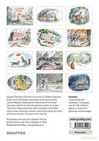 Gaspard The Fox Postcard Pack - Zeb Soanes [KSIĄŻKA]