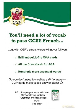 GCSE AQA French: Vocabulary Revision Question Cards: for the 2024 and 2025 exams (CGP AQA GCSE French) - CGP Books [KSIĄŻKA]
