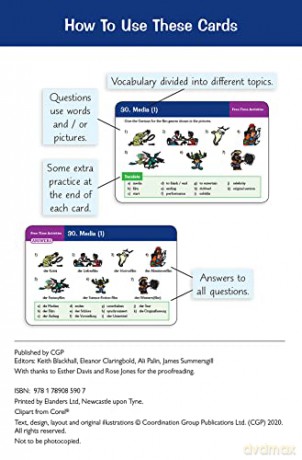GCSE AQA German: Vocabulary Revision Question Cards: for the 2024 and 2025 exams (CGP AQA GCSE German) - CGP Books [KSIĄŻKA]