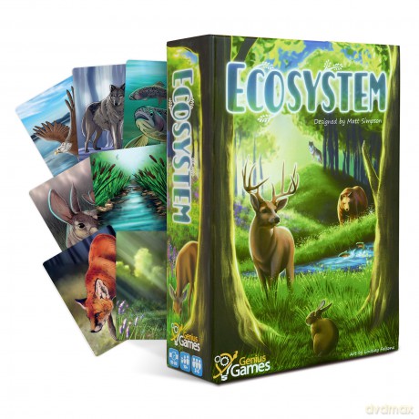Genius Games - 74568 Ecosystem Ecology Board Game - Educational Wildlife Nature Biology Animal Food Chain Habitat - Stem - Science [KSIĄŻKA]