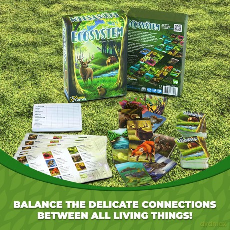 Genius Games - 74568 Ecosystem Ecology Board Game - Educational Wildlife Nature Biology Animal Food Chain Habitat - Stem - Science [KSIĄŻKA]