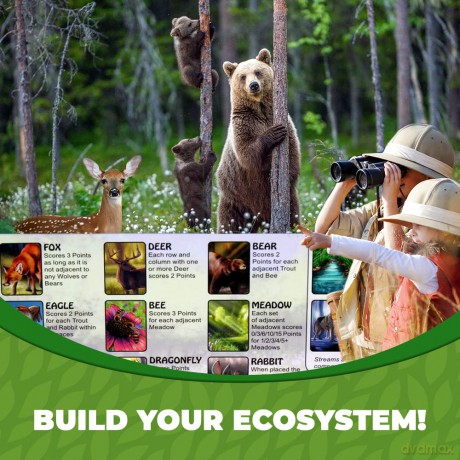 Genius Games - 74568 Ecosystem Ecology Board Game - Educational Wildlife Nature Biology Animal Food Chain Habitat - Stem - Science [KSIĄŻKA]