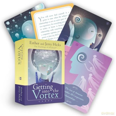 Getting into the Vortex Cards: A 60-Card Deck, plus Dear Friends card - Esther Hicks [KSIĄŻKA]