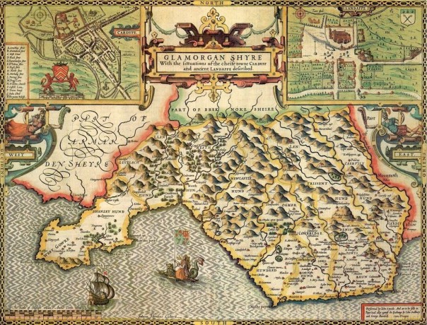 Glamorgan 1610 Historical Map 1000 Piece Jigsaw Puzzle With Free print Guide! [PUZZLE]