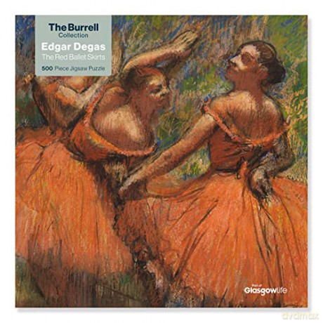 Glasgow Museums - Red Ballet Skirts by Edgar Degas: 500 Piece - Flame Tree Studio [PUZZLE]