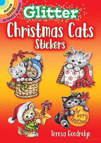 Glitter Christmas Cats Stickers (Little Activity Books) - Teresa Goodridge [KSIĄŻKA]