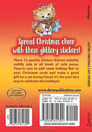 Glitter Christmas Cats Stickers (Little Activity Books) - Teresa Goodridge [KSIĄŻKA]