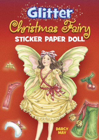 Glitter Christmas Fairy Sticker Paper Doll (Little Activity Books) - Darcy May [KSIĄŻKA]