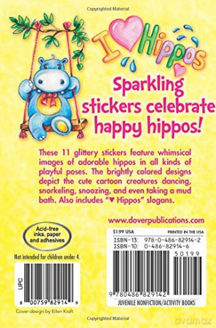 Glitter Hooray for Hippos Stickers (Little Activity Books) - Teresa Goodridge [KSIĄŻKA]