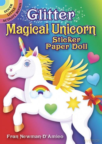 Glitter Magical Unicorn Sticker Paper Doll (Little Activity Books) - Fran Newman-D'Amico [KSIĄŻKA]