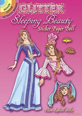 Glitter Sleeping Beauty Sticker Paper Doll (Little Activity Books) - Eileen Miller [KSIĄŻKA]