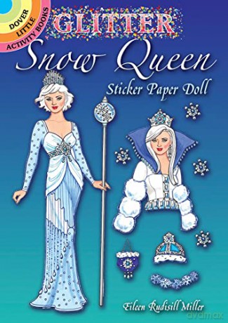 Glitter Snow Queen Sticker Paper Doll (Little Activity Books) - Eileen Miller [KSIĄŻKA]