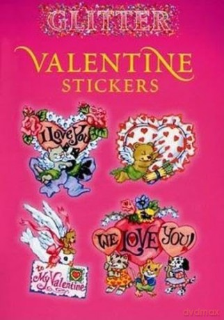 Glitter Valentine Stickers (Dover Little Activity Books Stickers) - Nina Barbaresi [KSIĄŻKA]