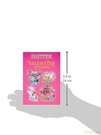 Glitter Valentine Stickers (Dover Little Activity Books Stickers) - Nina Barbaresi [KSIĄŻKA]