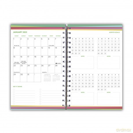 Goal Getter Painted Patchwork 2023 Planner (GOAL GETTER ENGAGEMENT) [KSIĄŻKA]