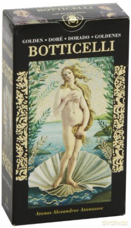Golden Tarot of Botticelli: 78 full colour Tarot Cards with Gold Foil Impressions - Atanas Atanassov [KARTY]
