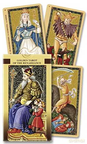 GOLDEN TAROT OF THE RENAISSANCE (Estensi Tarot) (cards) - Giordano Berti Illustrated by Jo Dworkin [KSIĄŻKA]