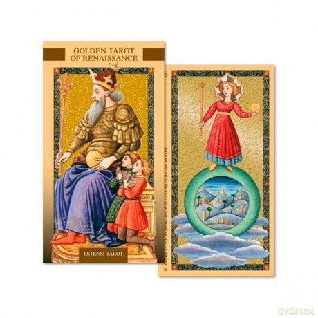 GOLDEN TAROT OF THE RENAISSANCE (Estensi Tarot) (cards) - Giordano Berti Illustrated by Jo Dworkin [KSIĄŻKA]