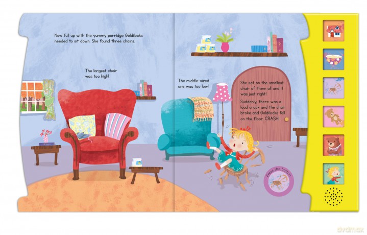 Goldilocks And The Three Bears Fairy Tale Sound Book - 6 Enchanting Sound Buttons To Press And Play (Sound Books) [KSIĄŻKA]