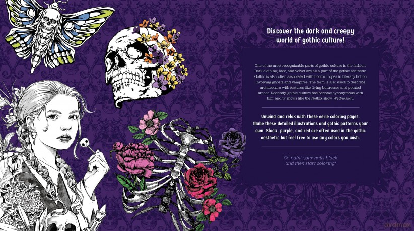 Gothic Coloring: Color Your Dark Side - More Than 100 Pages to Color (Chartwell Coloring Books) - Editors of Chartwell Books [KSIĄŻKA]