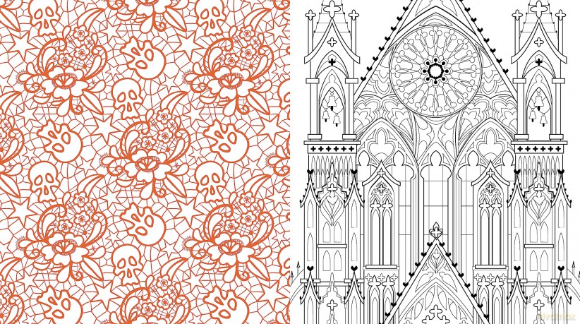 Gothic Coloring: Color Your Dark Side - More Than 100 Pages to Color (Chartwell Coloring Books) - Editors of Chartwell Books [KSIĄŻKA]