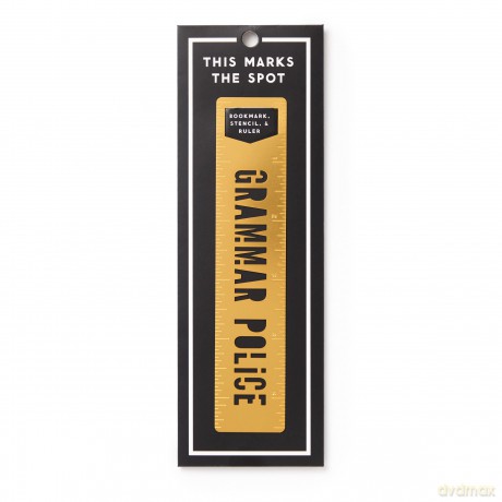 Grammar Police Metal Bookmark Stencil - Brass Monkey [KSIĄŻKA]