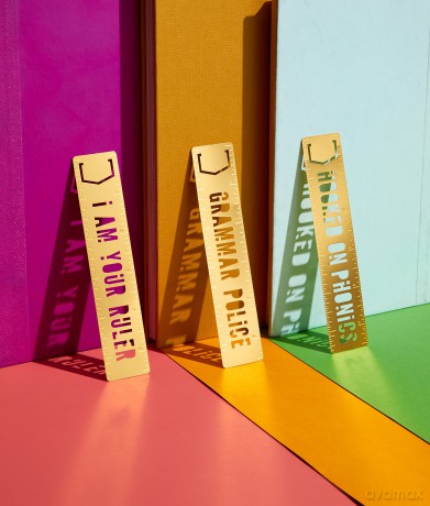 Grammar Police Metal Bookmark Stencil - Brass Monkey [KSIĄŻKA]