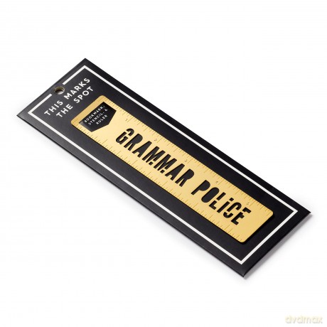 Grammar Police Metal Bookmark Stencil - Brass Monkey [KSIĄŻKA]