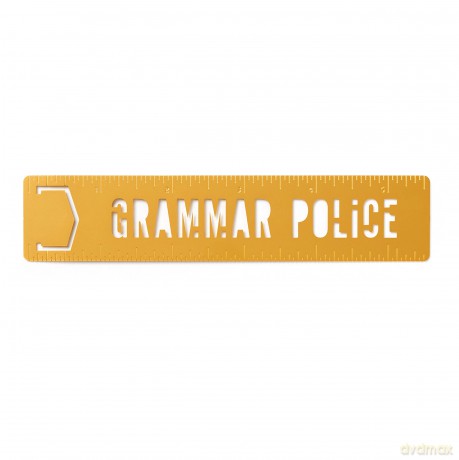 Grammar Police Metal Bookmark Stencil - Brass Monkey [KSIĄŻKA]