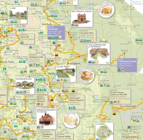 Grand Adventure Map: The ultimate map for planning amazing trips and travels around the UK (National Trust) [KSIĄŻKA]