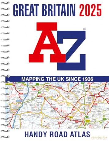 Great Britain A-Z Handy Road Atlas 2025 (A5 Spiral) - A-Z Maps [KSIĄŻKA]