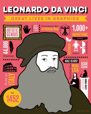 Great Lives in Graphics: Leonardo Da Vinci (Great Lives in Graphics) - Button Books [KSIĄŻKA]