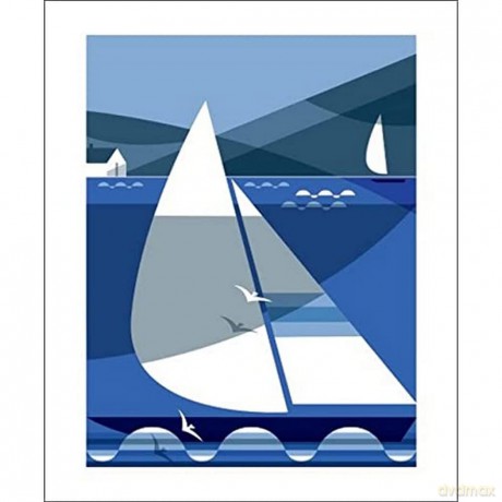 Greeting Card (AA8166) Blank/ Birthday - Shadow Racers - Sailing Boats [KSIĄŻKA]