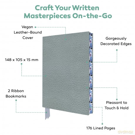 Grey Artisan Pocket Journal (Flame Tree Journals) (Artisan Pocket Journals) - Flame Tree Studio [KSIĄŻKA]