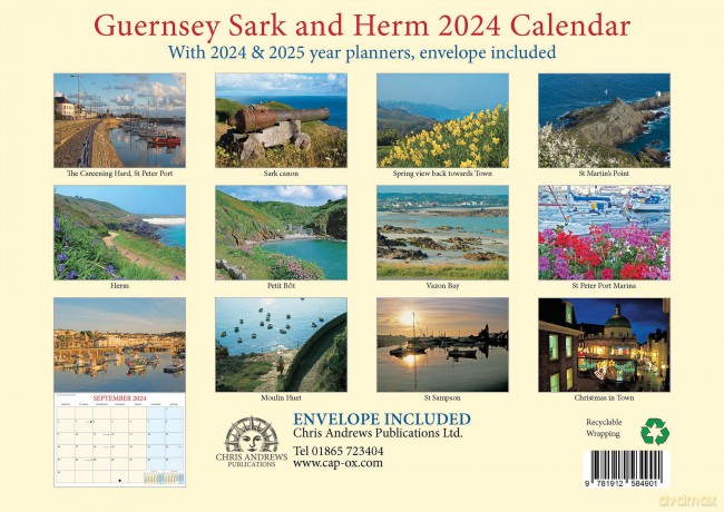 Guernsey A4 calendar - 2024 - Chris Andrews [KALENDARZ]