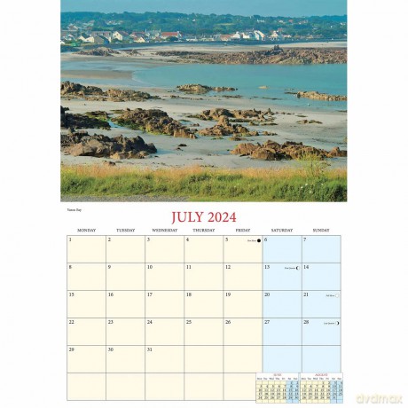 Guernsey A4 calendar - 2024 - Chris Andrews [KALENDARZ]