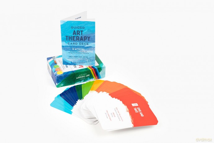 Guided Art Therapy Card Deck: 75 Activities to Explore Your Feelings and Manage Your Emotional Well-Being - 75 cards - Emily Sharp [KSIĄŻKA]