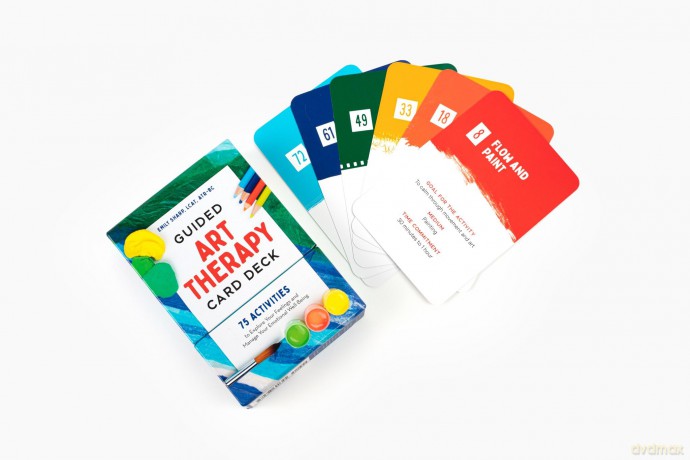 Guided Art Therapy Card Deck: 75 Activities to Explore Your Feelings and Manage Your Emotional Well-Being - 75 cards - Emily Sharp [KSIĄŻKA]