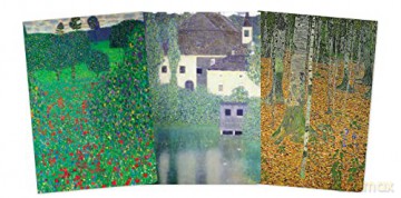 Gustav Klimt: Landscapes Set of 3 Midi Notebooks (Midi Notebook Collections) - Flame Tree Studio [KSIĄŻKA]