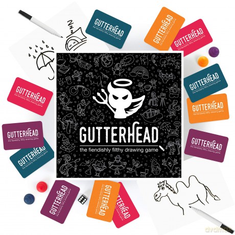 Gutterhead - The Fiendishly Filthy Drawing Game - The Adult Board Game of Hilariously Dirty Doodles from the Makers of Beat That! - Great Stocking Fillers - Fun Party Game for Adults [KSIĄŻKA]