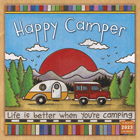 Happy Camper 2023 Calendar (WALL 16 MONTH) - Kathy Phillips [KALENDARZ]