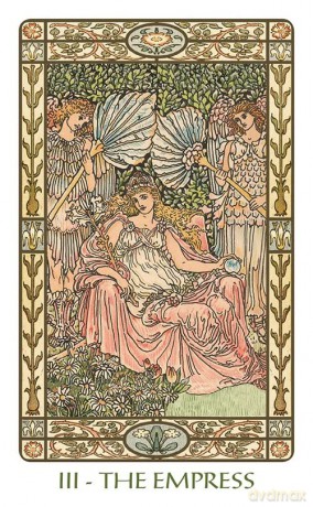 Harmonious Tarot - Mini Tarot: 78 full colour tarot cards and instructions - Walter Crane [KSIĄŻKA]