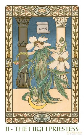 Harmonious Tarot - Mini Tarot: 78 full colour tarot cards and instructions - Walter Crane [KSIĄŻKA]